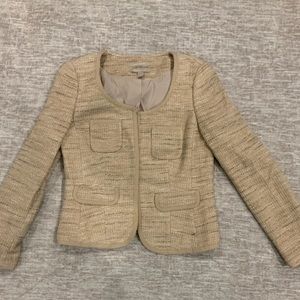 Banana Republic women's beige crop blazer size 4